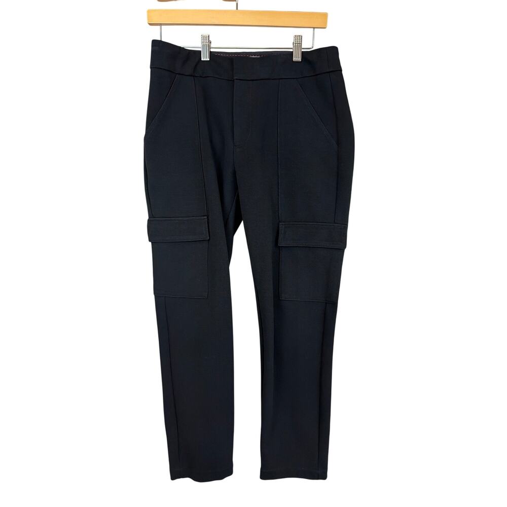 Anthropologie The Essential Slim Black Cargo Pants Size 6 Utility Chic
